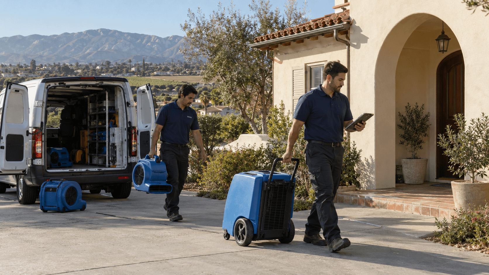 RestoreIQ crew arriving at a property in Camarillo